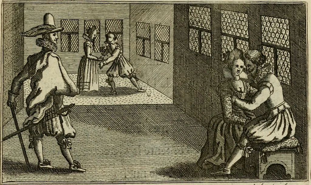 An illustration from Le centre de l'amour : decouvert soubs divers emblesmes galans et facetieux, 1687, leaf 136