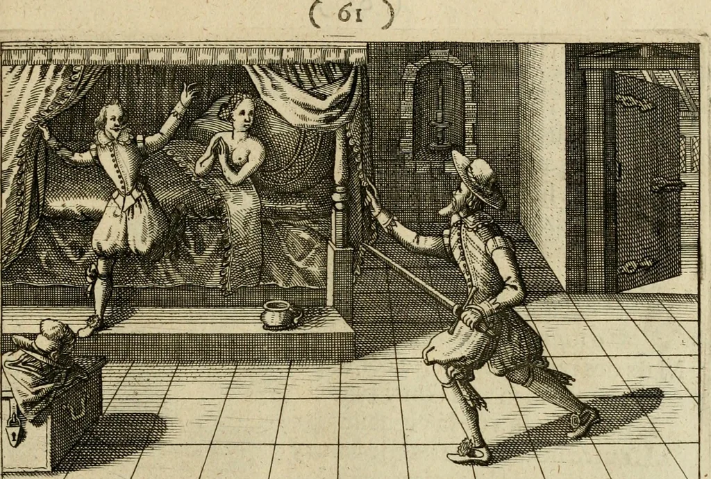 An illustration from Le centre de l'amour : decouvert soubs divers emblesmes galans et facetieux, 1687, leaf 140