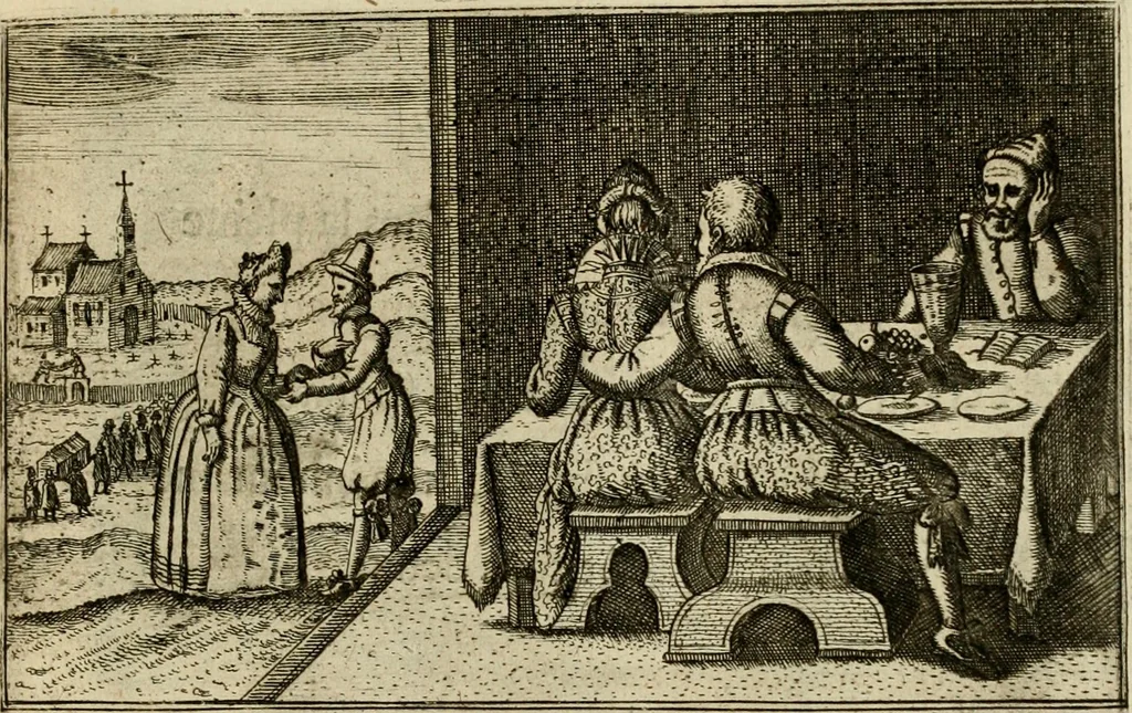 An illustration from Le centre de l'amour : decouvert soubs divers emblesmes galans et facetieux, 1687, leaf 150