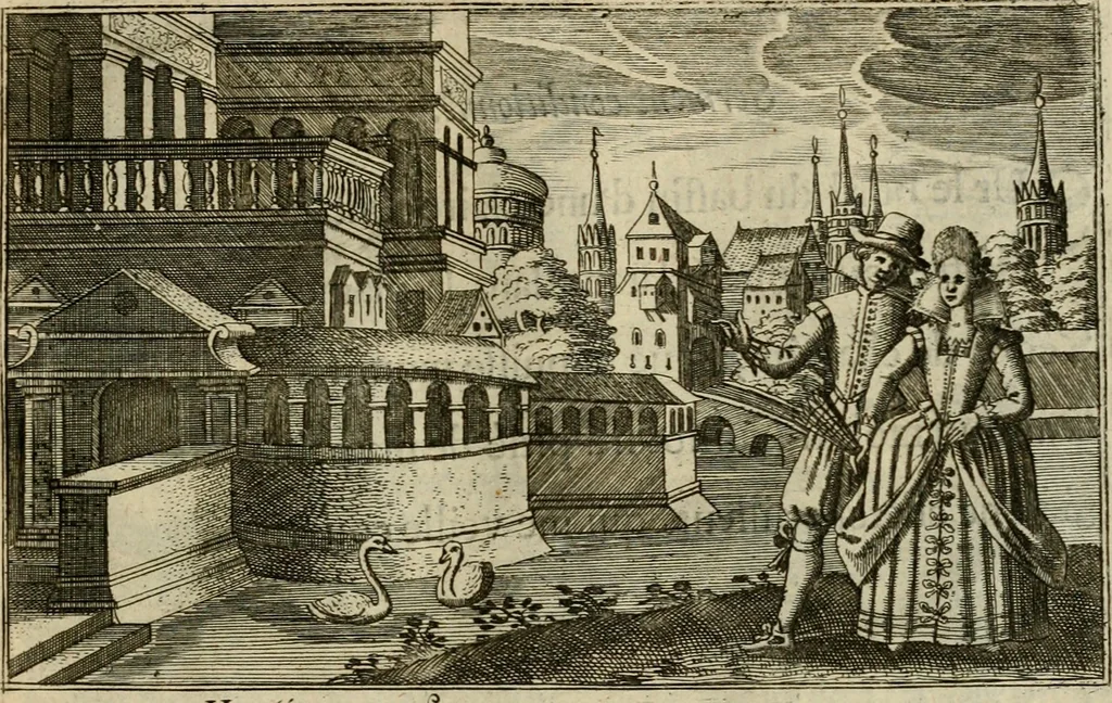 An illustration from Le centre de l'amour : decouvert soubs divers emblesmes galans et facetieux, 1687, leaf 156