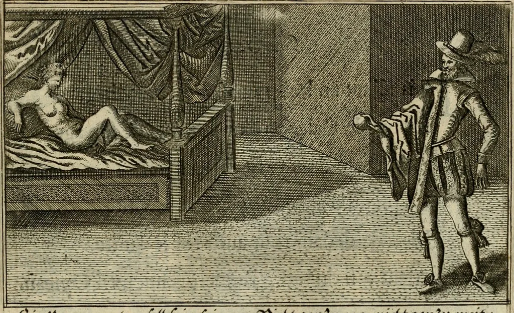An illustration from Le centre de l'amour : decouvert soubs divers emblesmes galans et facetieux, 1687, leaf 160