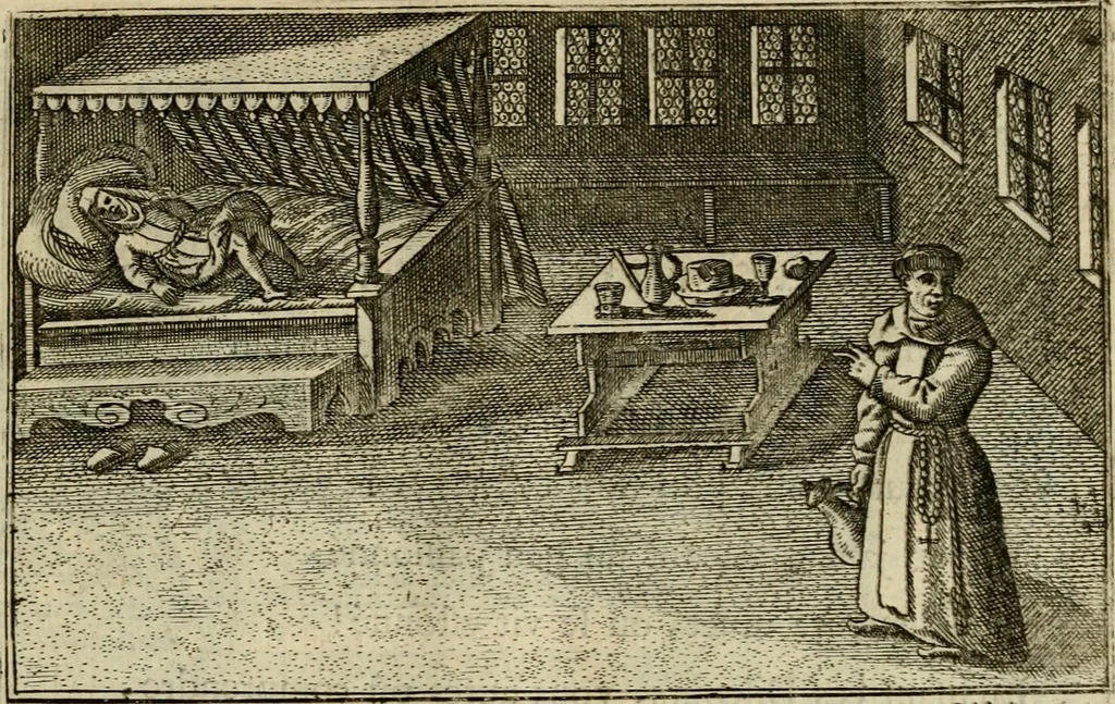An illustration from Le centre de l'amour : decouvert soubs divers emblesmes galans et facetieux, 1687, leaf 198