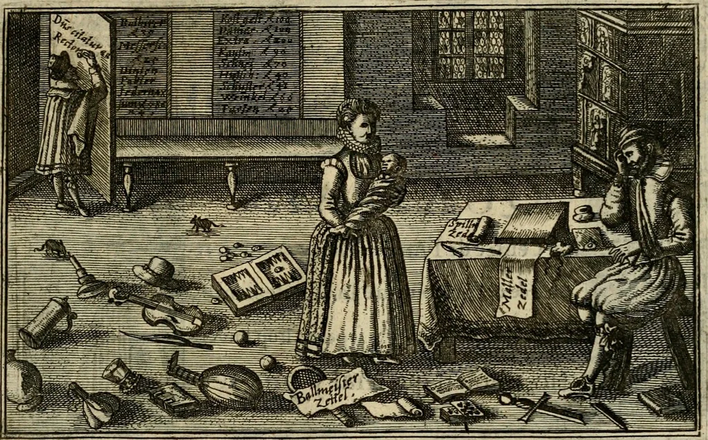 An illustration from Le centre de l'amour : decouvert soubs divers emblesmes galans et facetieux, 1687, leaf 202