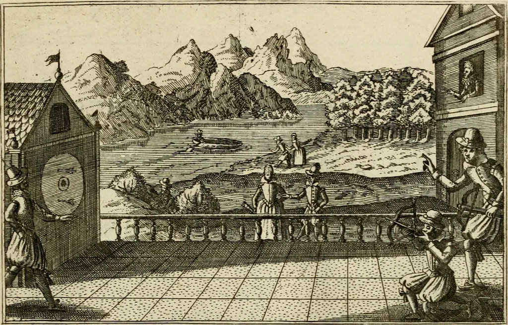 An illustration from Le centre de l'amour : decouvert soubs divers emblesmes galans et facetieux, 1687, leaf 36
