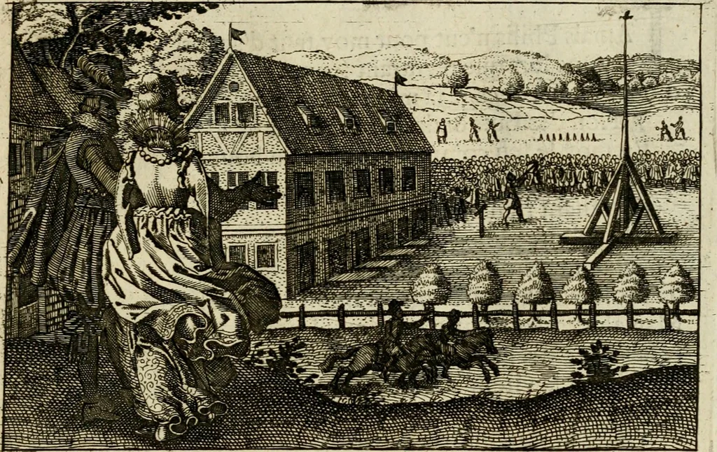 An illustration from Le centre de l'amour : decouvert soubs divers emblesmes galans et facetieux, 1687, leaf 40