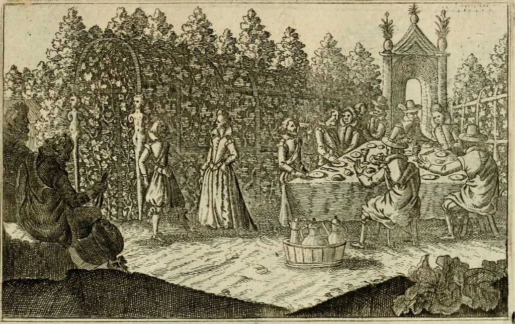An illustration from Le centre de l'amour : decouvert soubs divers emblesmes galans et facetieux, 1687, leaf 52