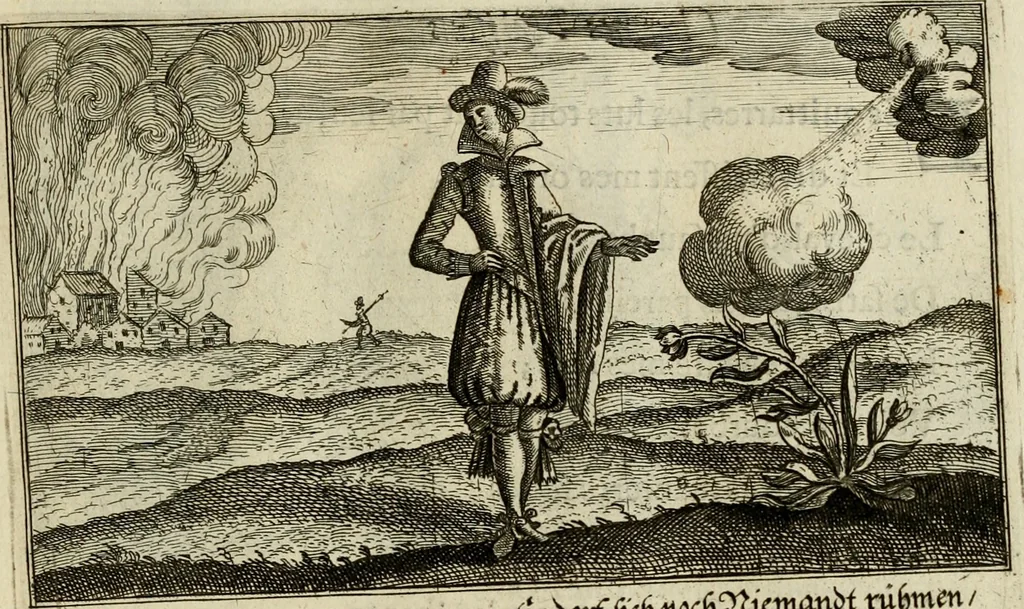 An illustration from Le centre de l'amour : decouvert soubs divers emblesmes galans et facetieux, 1687, leaf 64