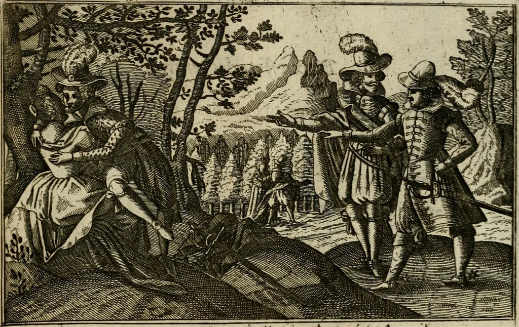 An illustration from Le centre de l'amour : decouvert soubs divers emblesmes galans et facetieux, 1687, leaf 68