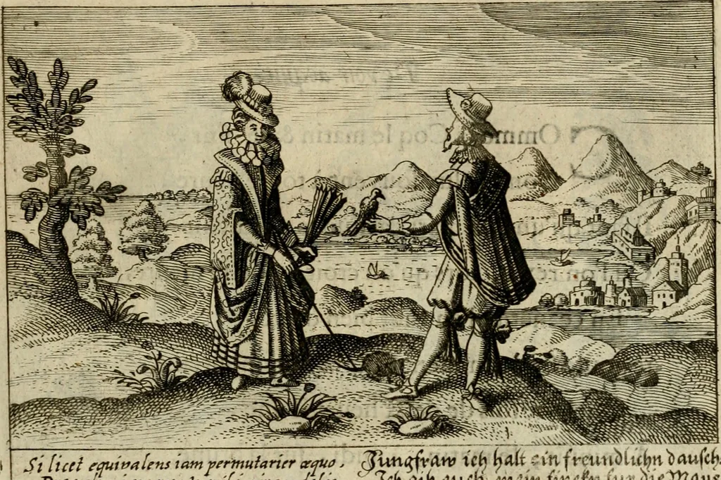 An illustration from Le centre de l'amour : decouvert soubs divers emblesmes galans et facetieux, 1687, leaf 74