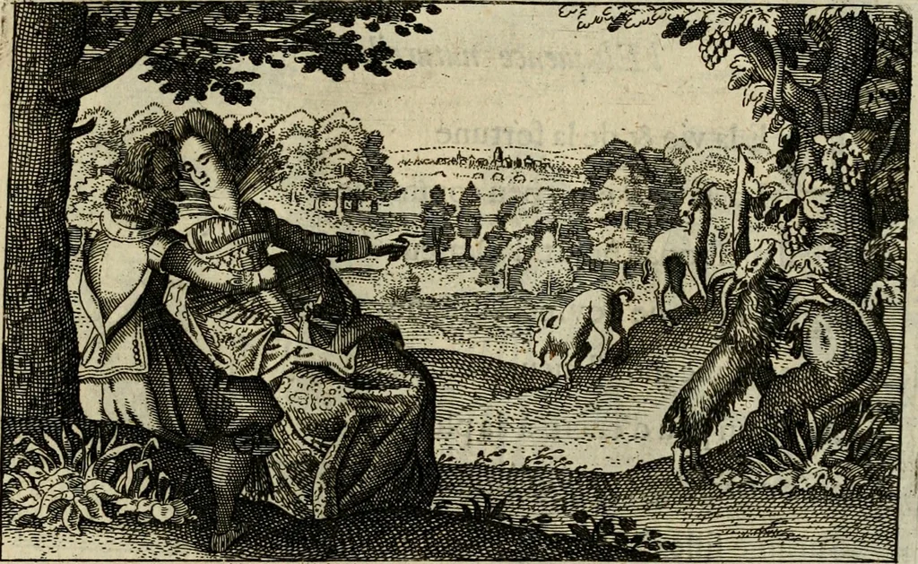 An illustration from Le centre de l'amour : decouvert soubs divers emblesmes galans et facetieux, 1687, leaf 80