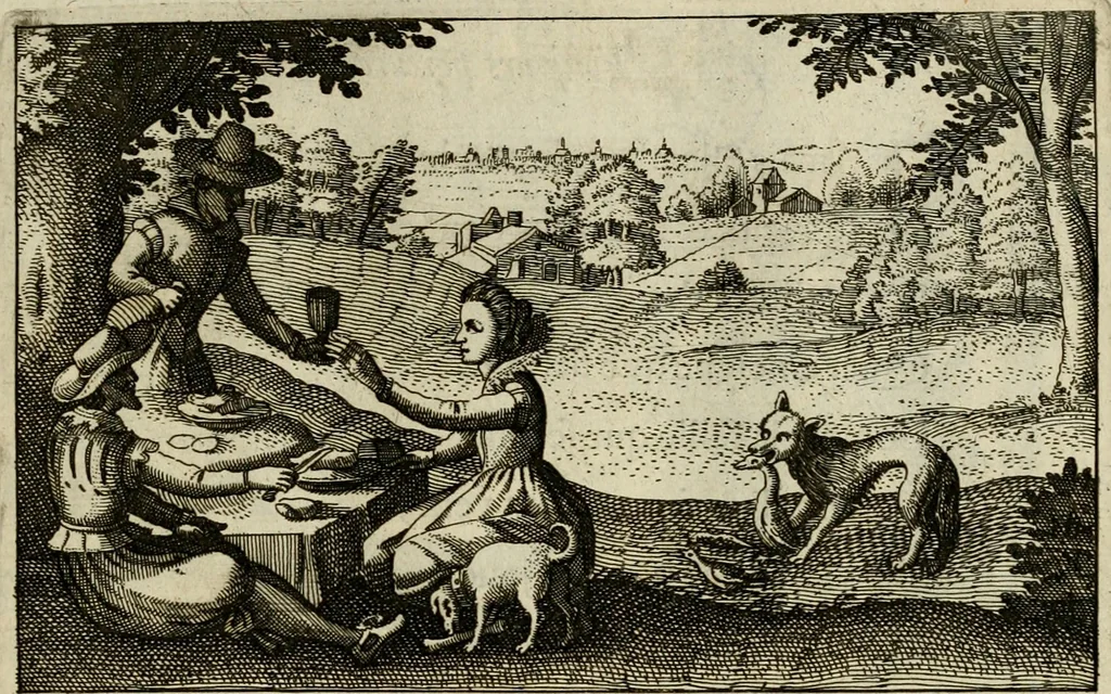 An illustration from Le centre de l'amour : decouvert soubs divers emblesmes galans et facetieux, 1687, leaf 84