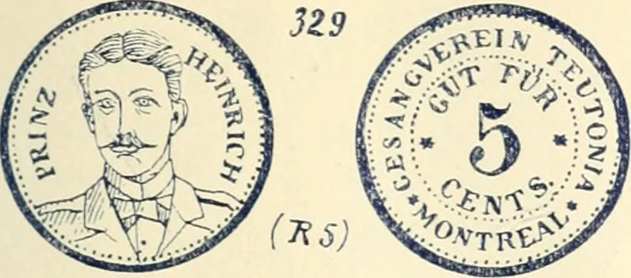 An illustration from Le collectionneur illustré des monnaies canadiennes. Premier supplement annuel, juin 1892, 1892, leaf 10