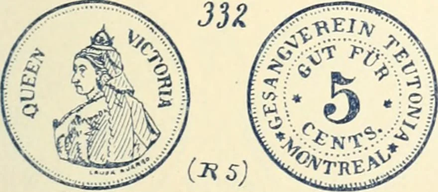 An illustration from Le collectionneur illustré des monnaies canadiennes. Premier supplement annuel, juin 1892, 1892, leaf 10