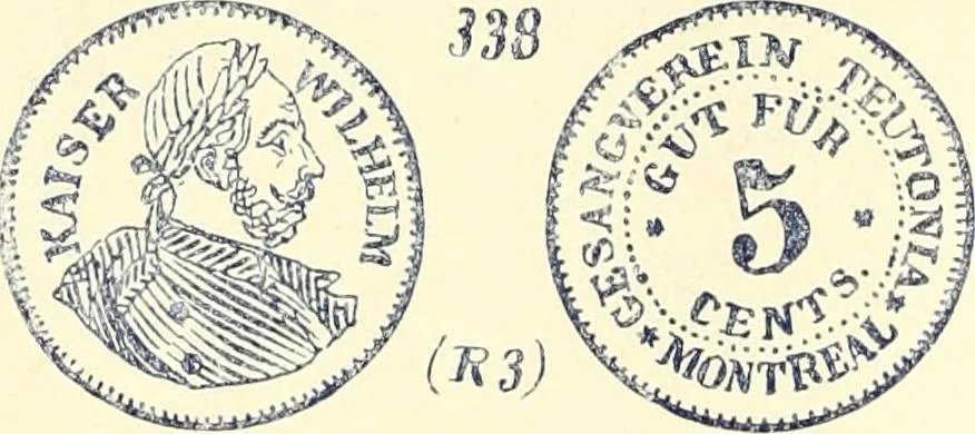 An illustration from Le collectionneur illustré des monnaies canadiennes. Premier supplement annuel, juin 1892, 1892, leaf 11