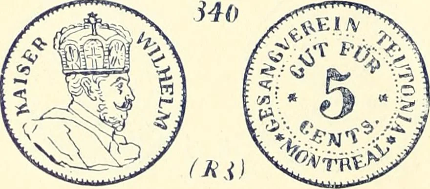 An illustration from Le collectionneur illustré des monnaies canadiennes. Premier supplement annuel, juin 1892, 1892, leaf 11