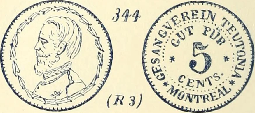 An illustration from Le collectionneur illustré des monnaies canadiennes. Premier supplement annuel, juin 1892, 1892, leaf 11