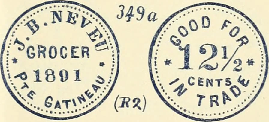 An illustration from Le collectionneur illustré des monnaies canadiennes. Premier supplement annuel, juin 1892, 1892, leaf 12
