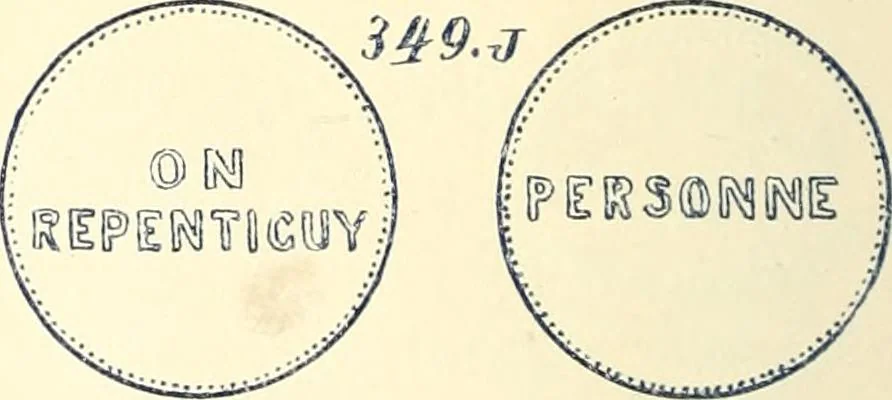 An illustration from Le collectionneur illustré des monnaies canadiennes. Premier supplement annuel, juin 1892, 1892, leaf 13