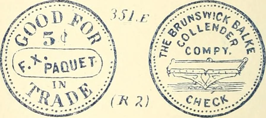 An illustration from Le collectionneur illustré des monnaies canadiennes. Premier supplement annuel, juin 1892, 1892, leaf 15