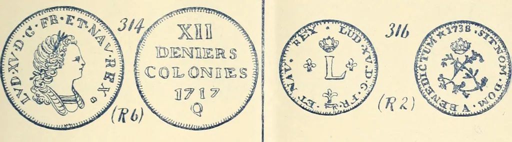 An illustration from Le collectionneur illustré des monnaies canadiennes. Premier supplement annuel, juin 1892, 1892, leaf 8