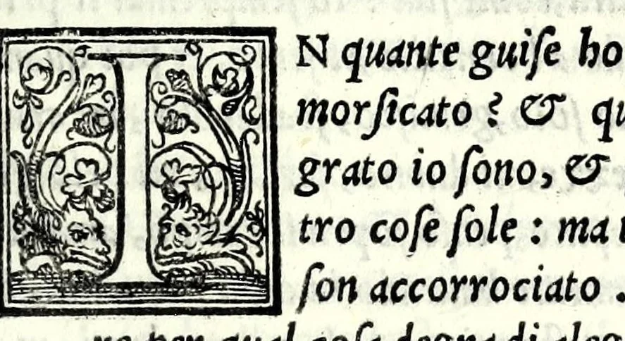 An illustration from Le comedie de'l facetissimo Aristofane, 1545, leaf 243