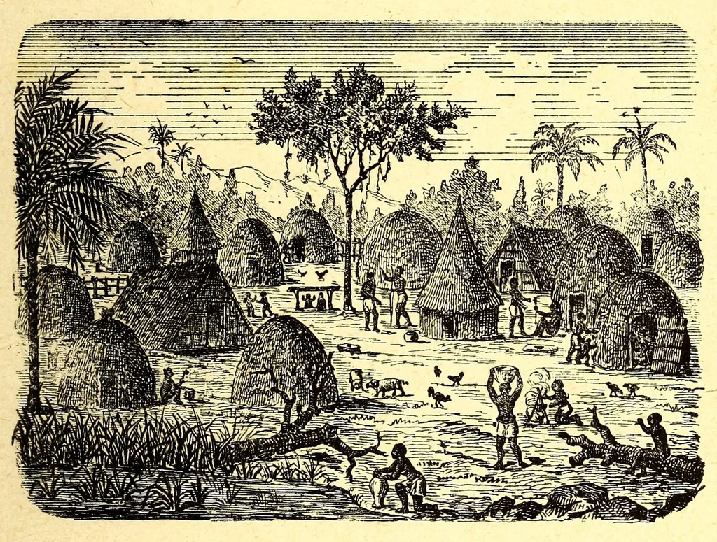 An illustration from Le Congo français illustré : géographie, ethnographie et histoire générale des découvertes dan le Bassin du Congo, 1890, leaf 103