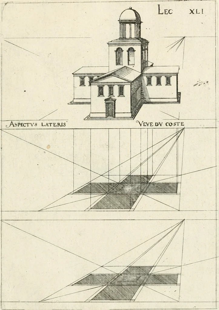 An illustration from Leçons de perspective positive, 1676, leaf 100