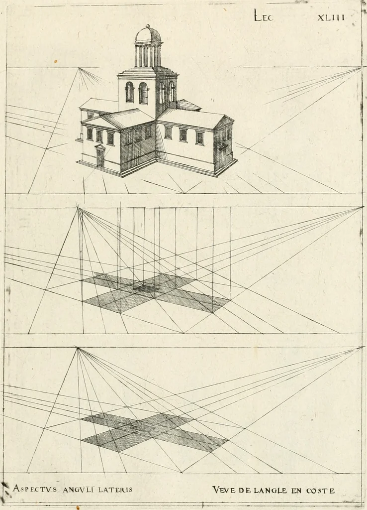 An illustration from Leçons de perspective positive, 1676, leaf 104
