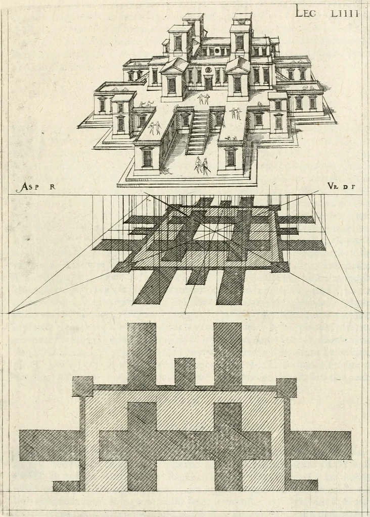 An illustration from Leçons de perspective positive, 1676, leaf 128