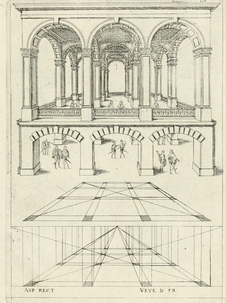 An illustration from Leçons de perspective positive, 1676, leaf 132
