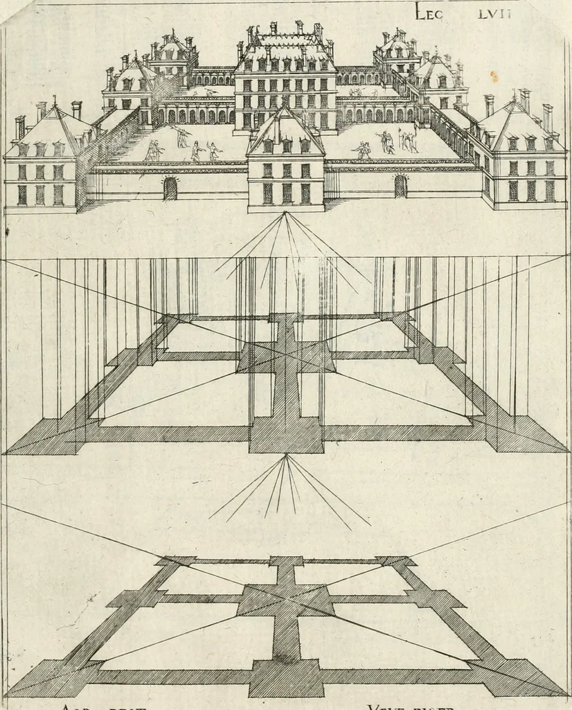 An illustration from Leçons de perspective positive, 1676, leaf 136