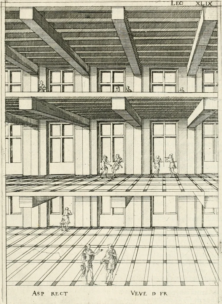 An illustration from Leçons de perspective positive, 1676, leaf 140