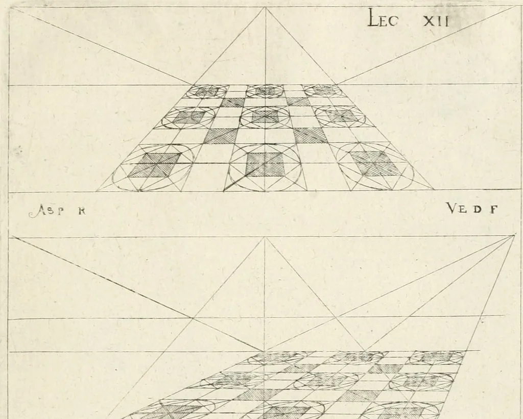 An illustration from Leçons de perspective positive, 1676, leaf 34