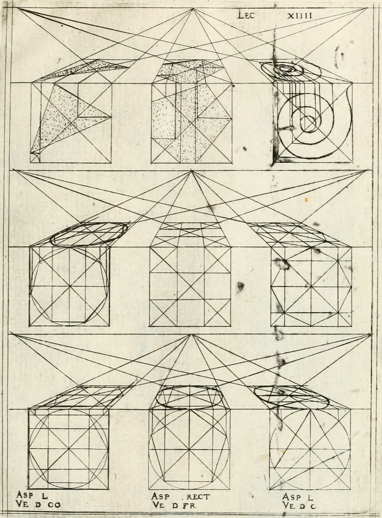 An illustration from Leçons de perspective positive, 1676, leaf 40