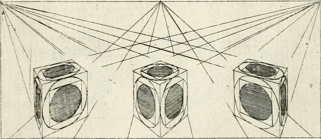 An illustration from Leçons de perspective positive, 1676, leaf 42