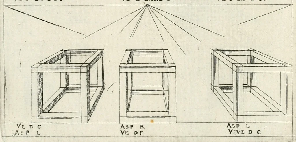 An illustration from Leçons de perspective positive, 1676, leaf 44