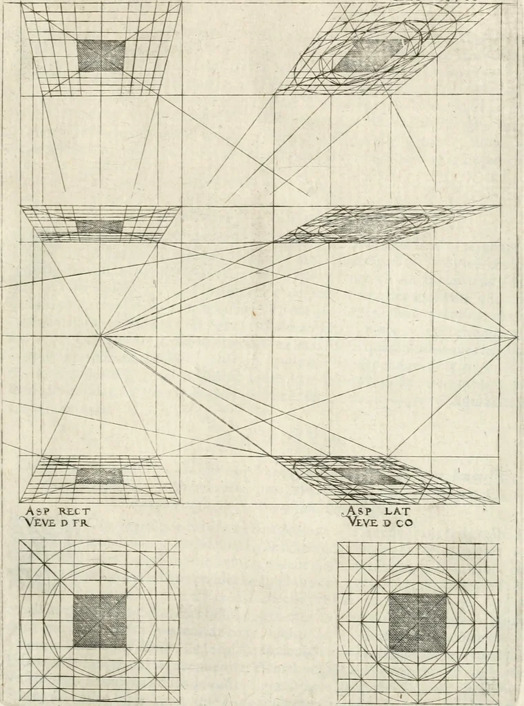 An illustration from Leçons de perspective positive, 1676, leaf 46