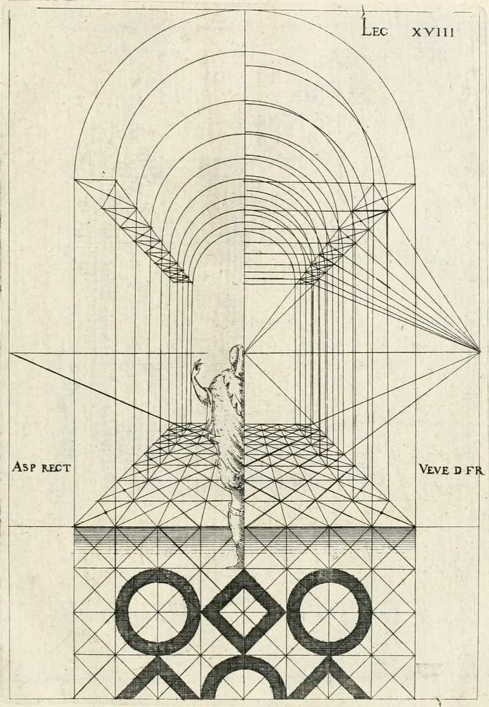 An illustration from Leçons de perspective positive, 1676, leaf 50