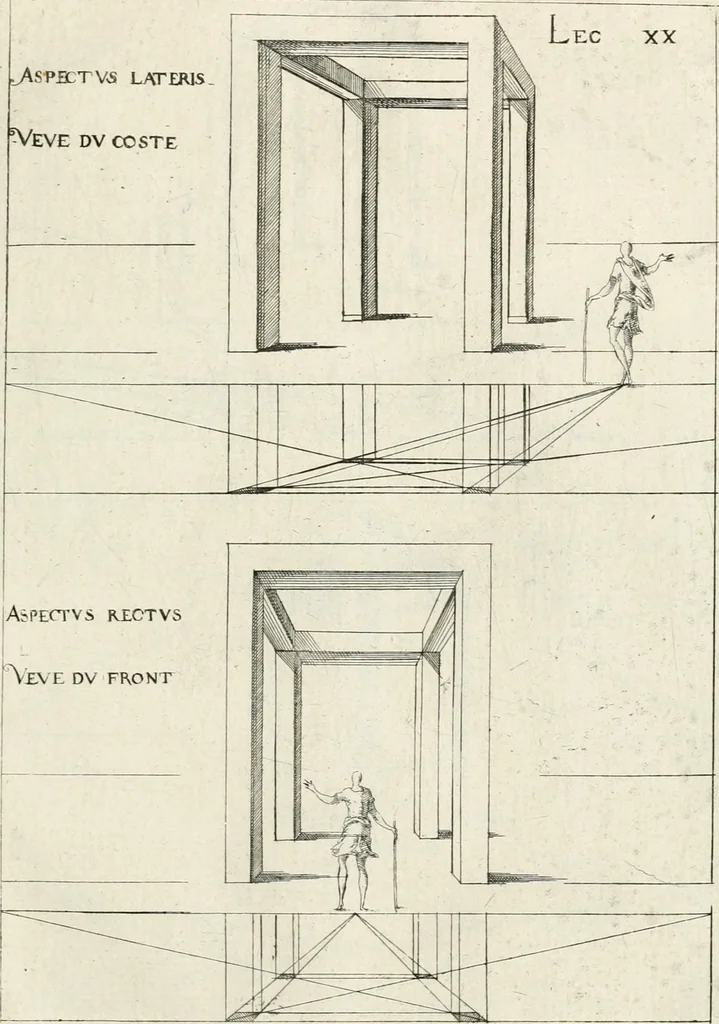 An illustration from Leçons de perspective positive, 1676, leaf 54