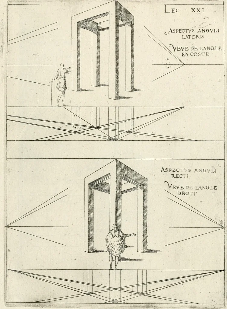 An illustration from Leçons de perspective positive, 1676, leaf 56