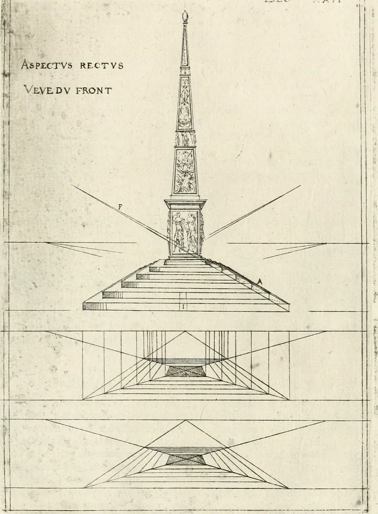 An illustration from Leçons de perspective positive, 1676, leaf 58