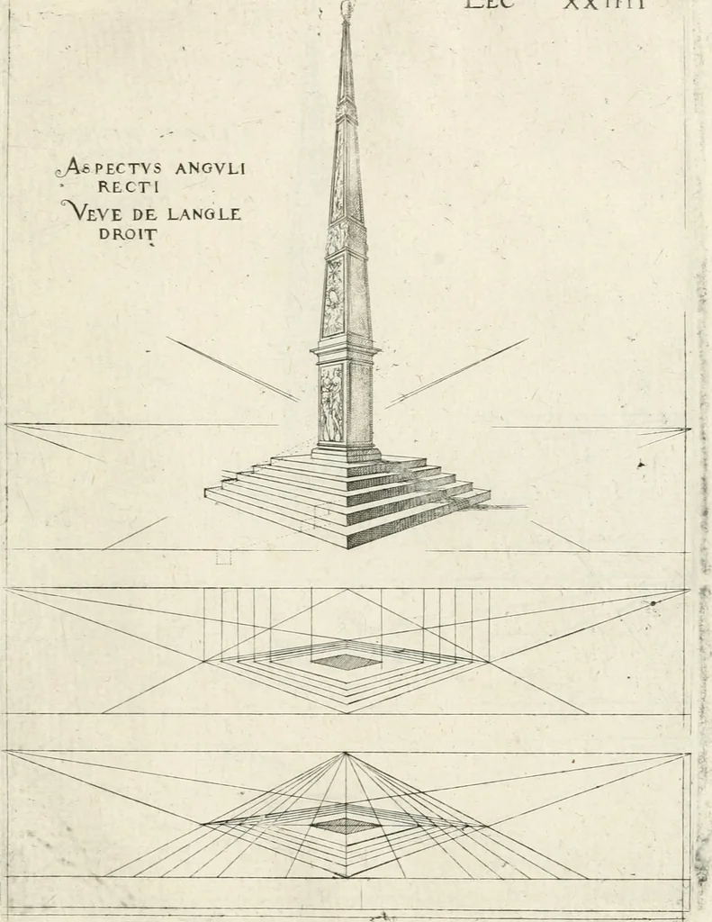 An illustration from Leçons de perspective positive, 1676, leaf 64