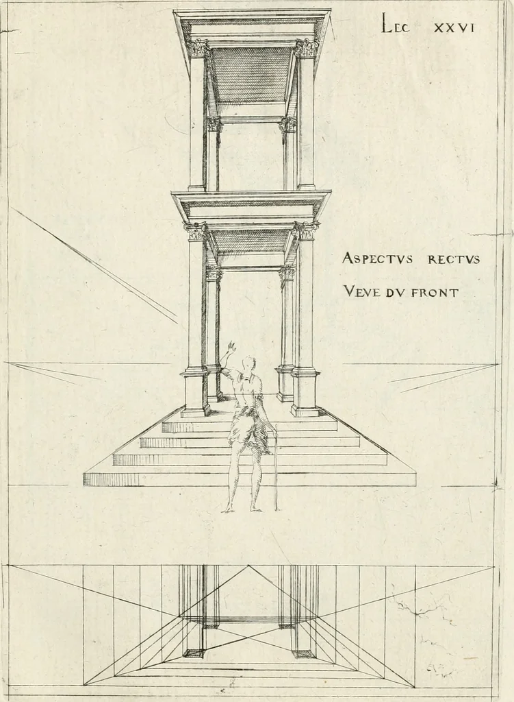 An illustration from Leçons de perspective positive, 1676, leaf 68