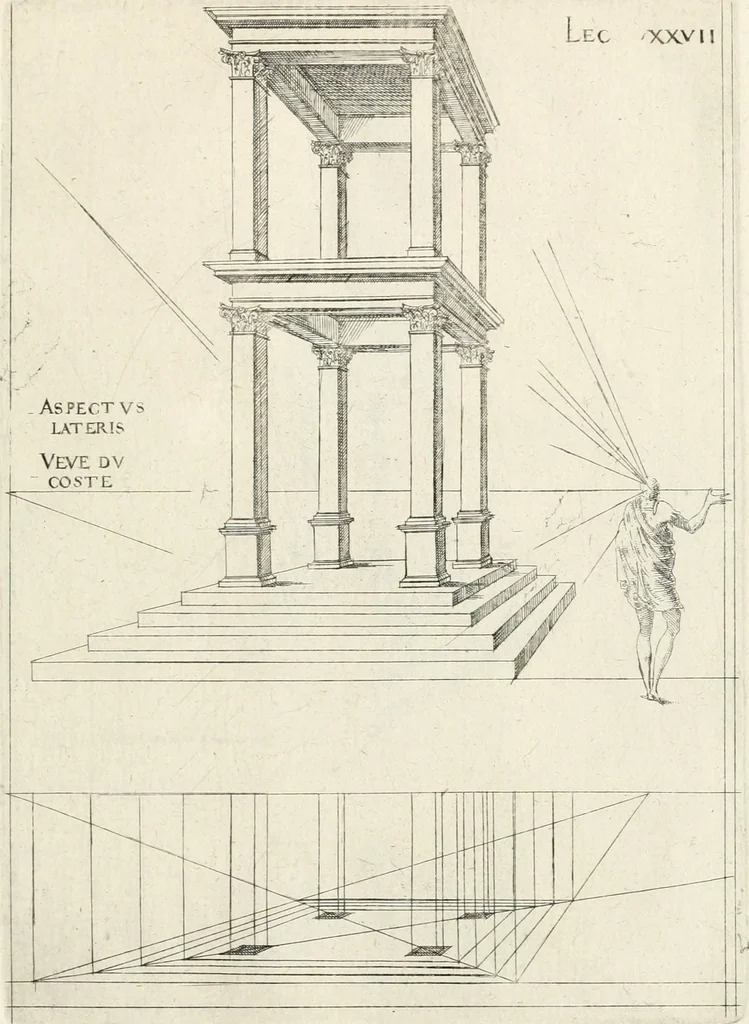 An illustration from Leçons de perspective positive, 1676, leaf 70