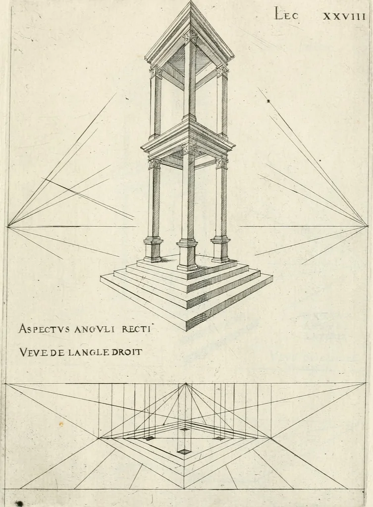 An illustration from Leçons de perspective positive, 1676, leaf 72
