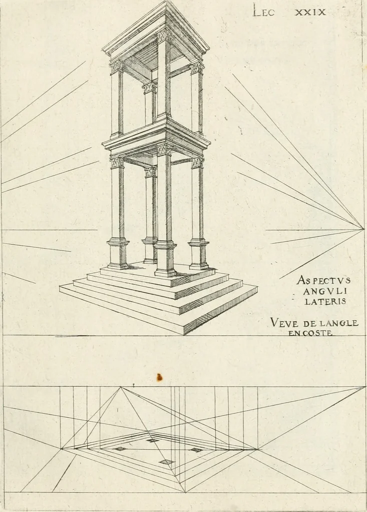 An illustration from Leçons de perspective positive, 1676, leaf 74