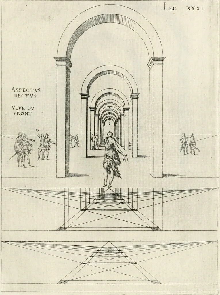 An illustration from Leçons de perspective positive, 1676, leaf 78