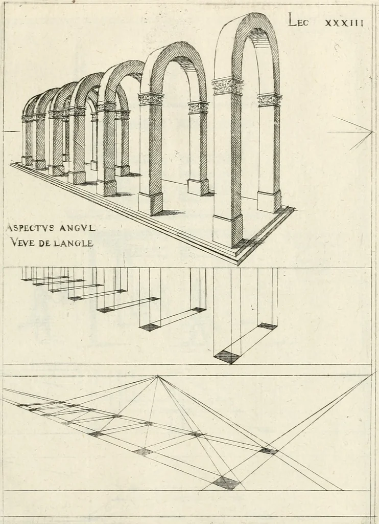 An illustration from Leçons de perspective positive, 1676, leaf 82