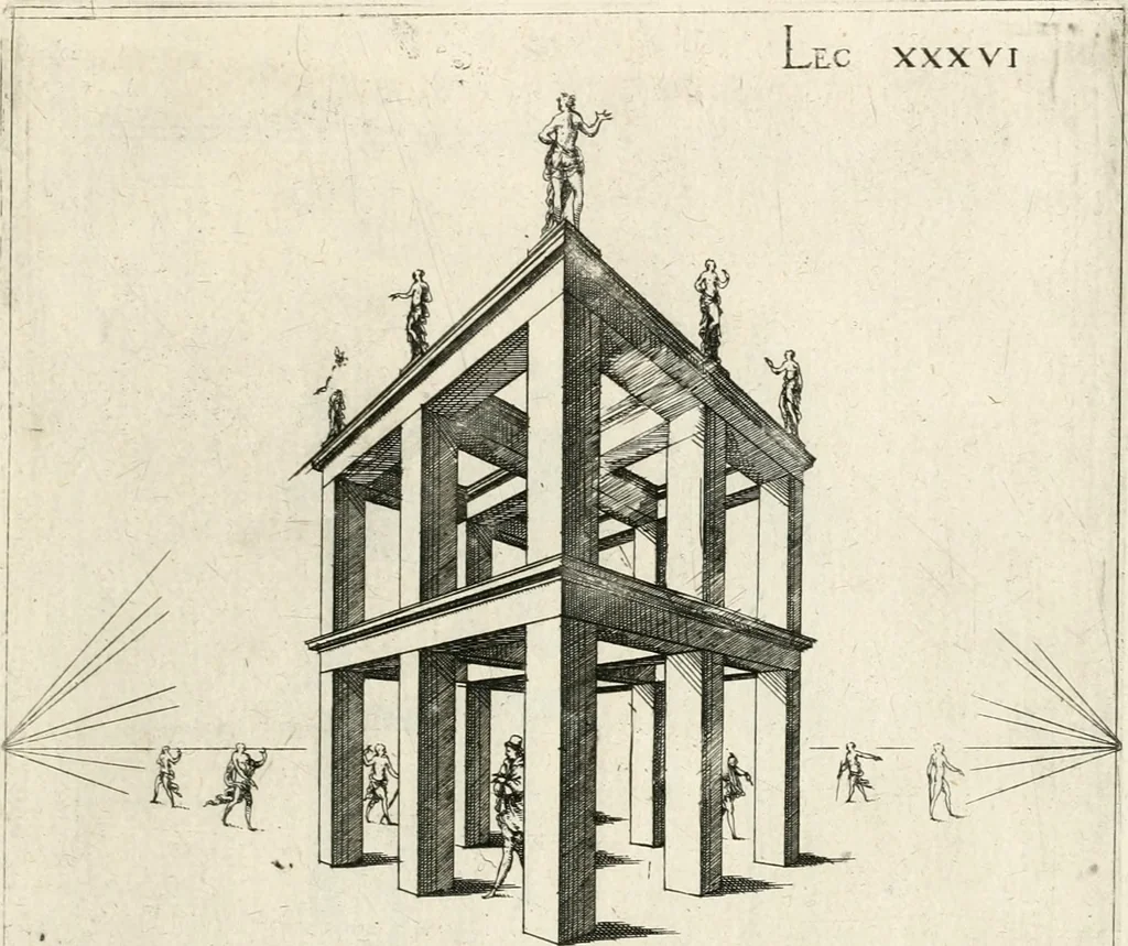 An illustration from Leçons de perspective positive, 1676, leaf 88