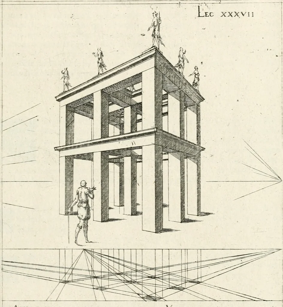An illustration from Leçons de perspective positive, 1676, leaf 90